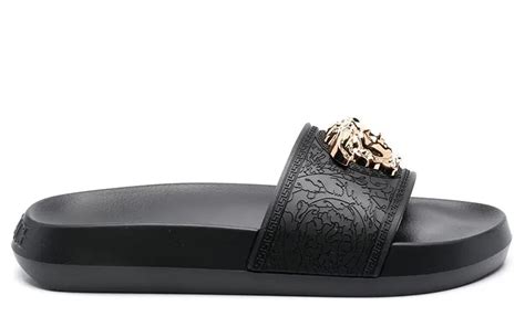 Versace Palazzo slipper met logo • Zwart • de Bijenkorf